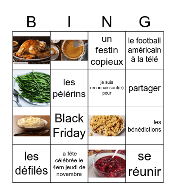Thanksgiving! Bingo Card