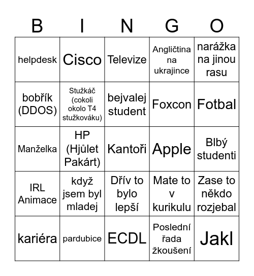 xdddd Bingo Card