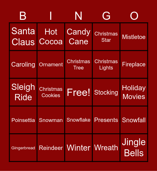 Virtual Bingo Card Bingo Card