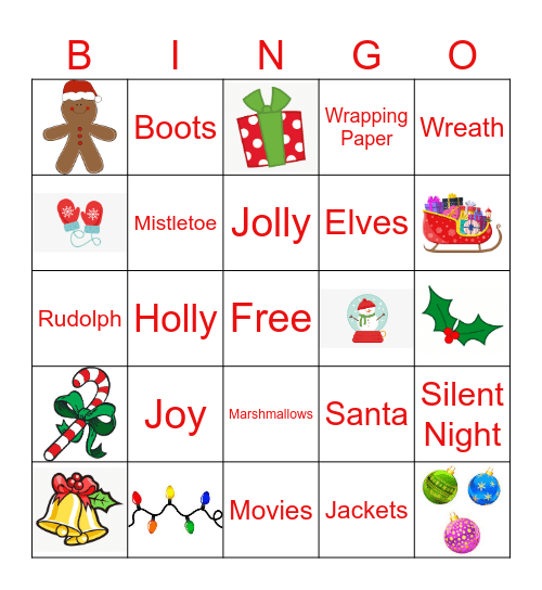 Holiday Bingo! Bingo Card