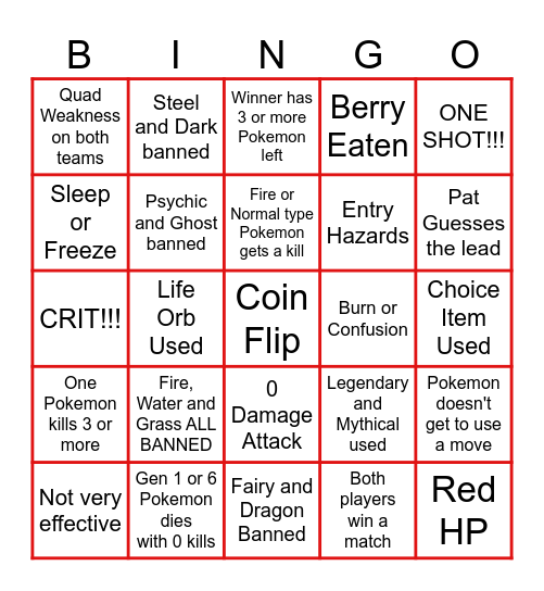 Luke Then we react bingo Card