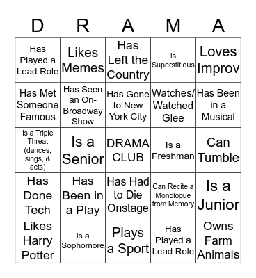 Find Someone Who... Bingo Card