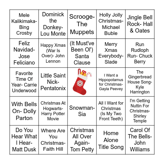 General Merriment Bingo Card