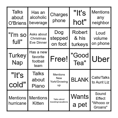 GiGi Bingo Card