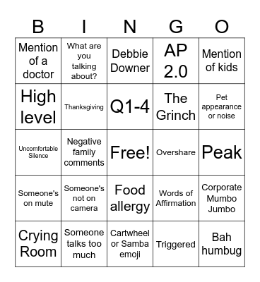 VPI Bingo Card