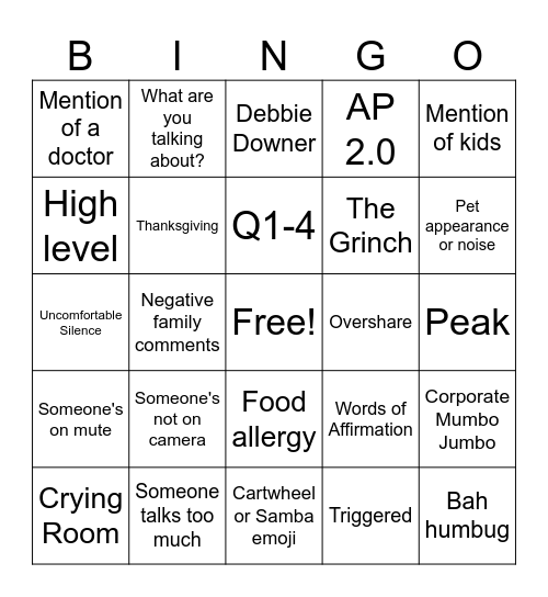 VPI Bingo Card