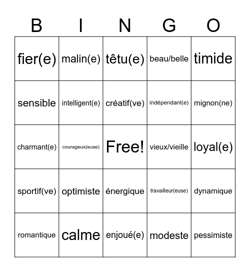 Loto! Bingo Card