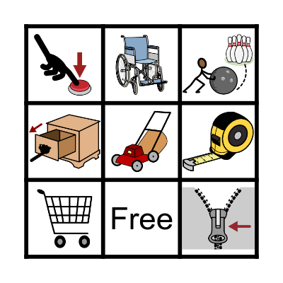 Push or Pull Bingo Card