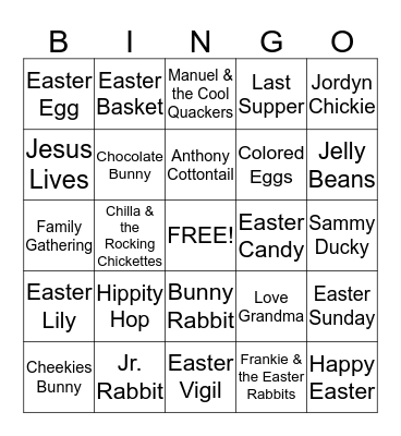 EASTER FUN BINGO Card