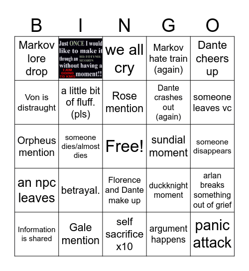 SESSION 17 Bingo Card