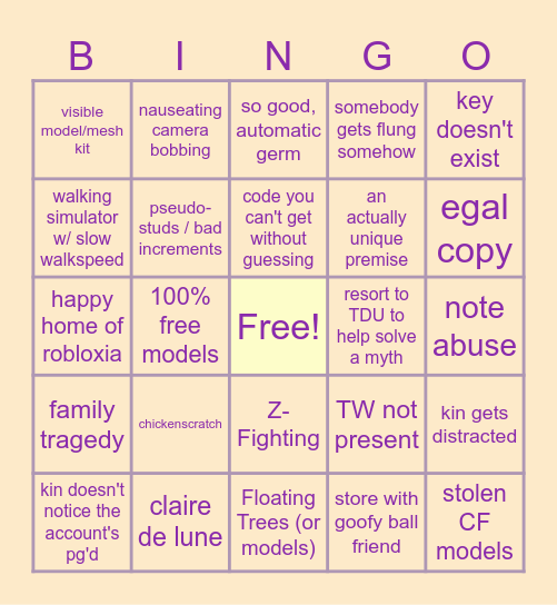 RMDCoolPending Bingo Card