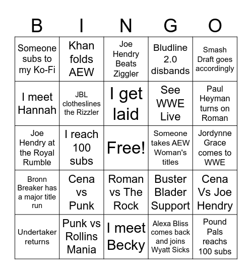 2025 Bingo Card