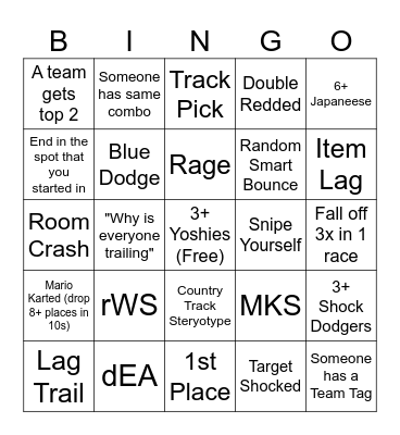 Lounge Bingo #1 Bingo Card