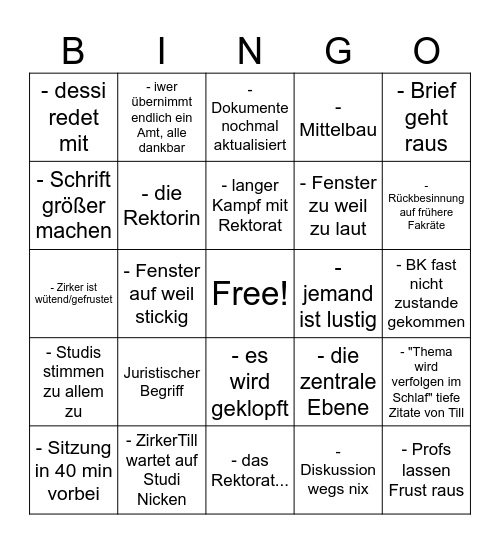 Fakrat 25 Bingo Card