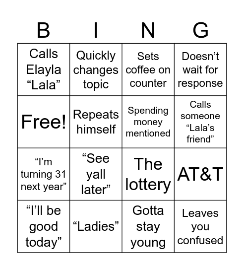 Medard Bingo Card