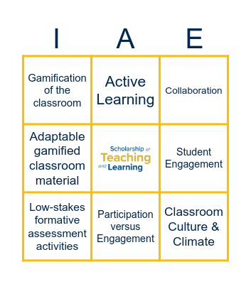 SoTL 2024 Bingo Card Bingo Card