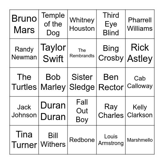 Happy Thanksgiving Bingo Card