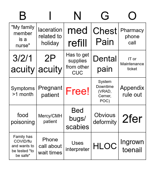 BLACK FRIDAY Bingo Card