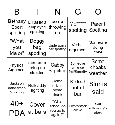 Blackout Wednesday 2024 Bingo Card