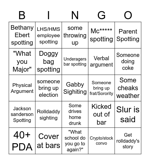 Blackout Wednesday 2024 Bingo Card