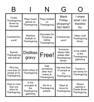 Find Someone Who... Bingo Card