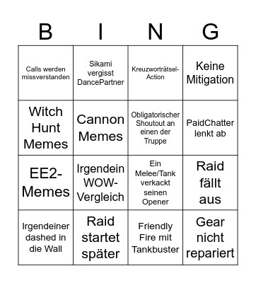 Chaostruppe M4S Bullshit Bingo Card