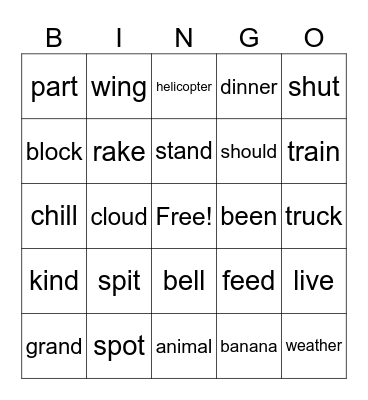 JAMES Bingo Card