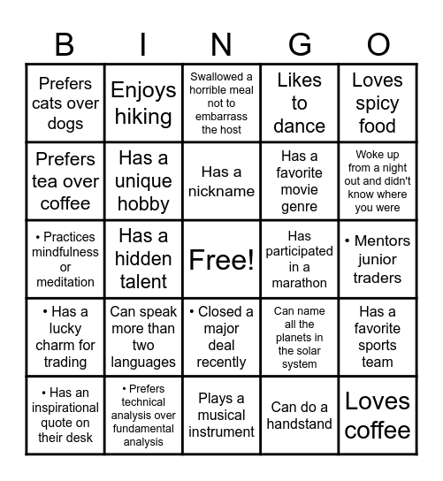 Kavod Bingo Card