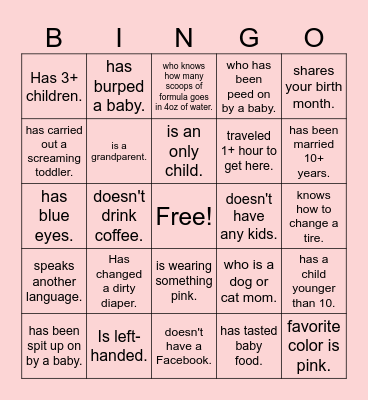 Find someone who... Bingo Card