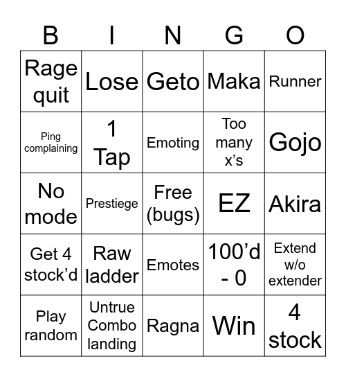 ABA BINGO Card