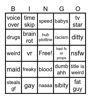 tt Bingo Card