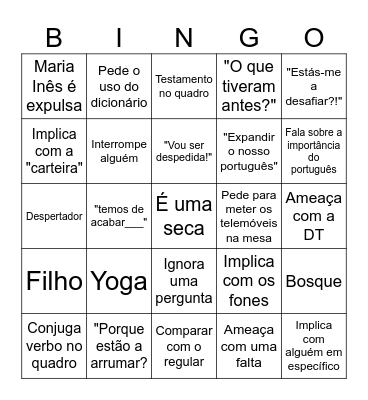 AULA Bingo Card