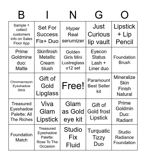 MAC Black Friday Bingo Card