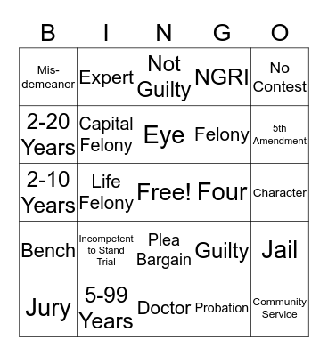 COMPETENCY Bingo Card