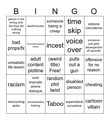 Tomorrows Teachings Bingo Card