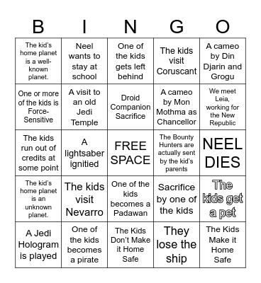 SKELETON CREW Bingo Card