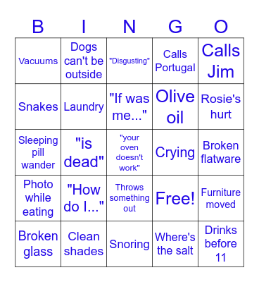 Primavera Thanksgiving Bingo Card