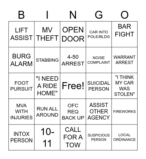 THANKSGIVING EVE BINGO! Bingo Card