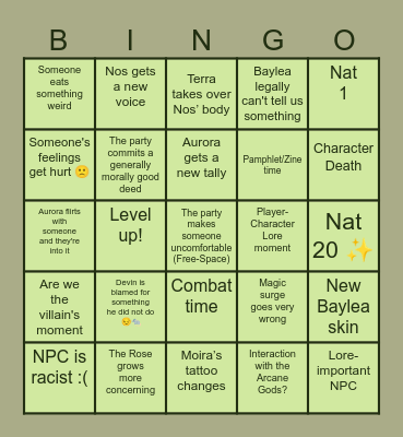 Session 4 Bingo Card