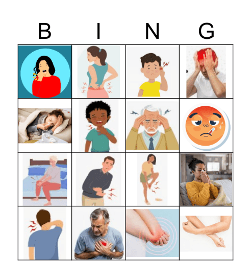 Symptoms and Illnesses Bingo Card