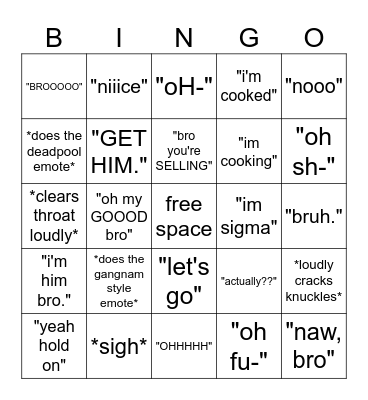 mebelow fork knife time Bingo Card