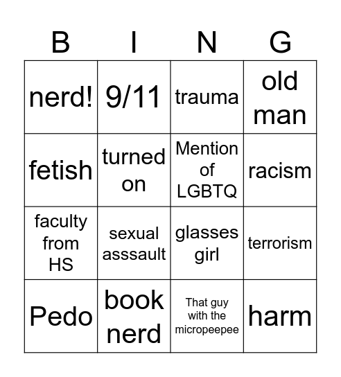 class of 09 easy Bingo Card