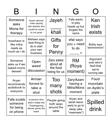 Bingoo Bingo Card