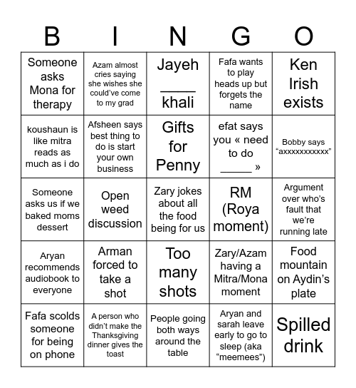 Bingoo Bingo Card