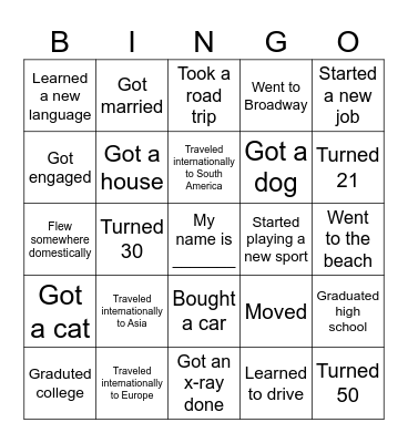 2024 Bingo Card