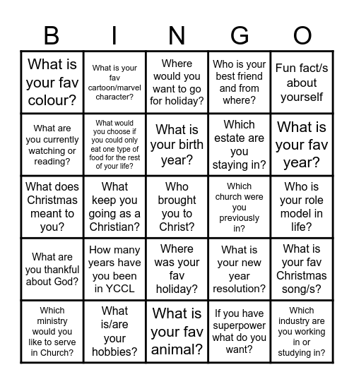 Christmas BINGO '24 Bingo Card