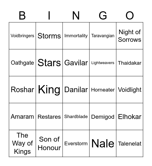 WIND AND TRUTH Bingo Card