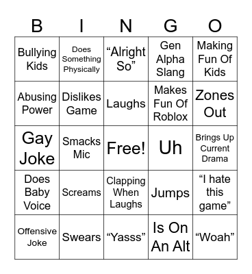 Flamingo Bingo Card