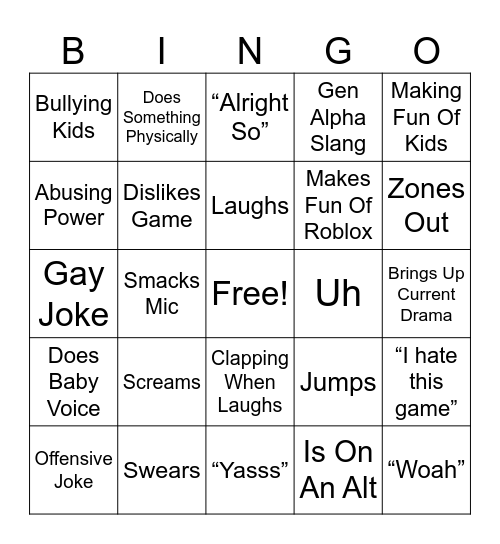 Flamingo Bingo Card