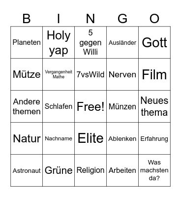 Herr Hartmann Bingo Card